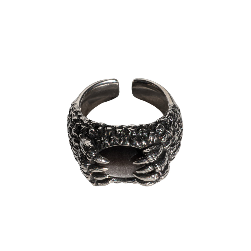 Cage Ring-Silver Obsidian SV