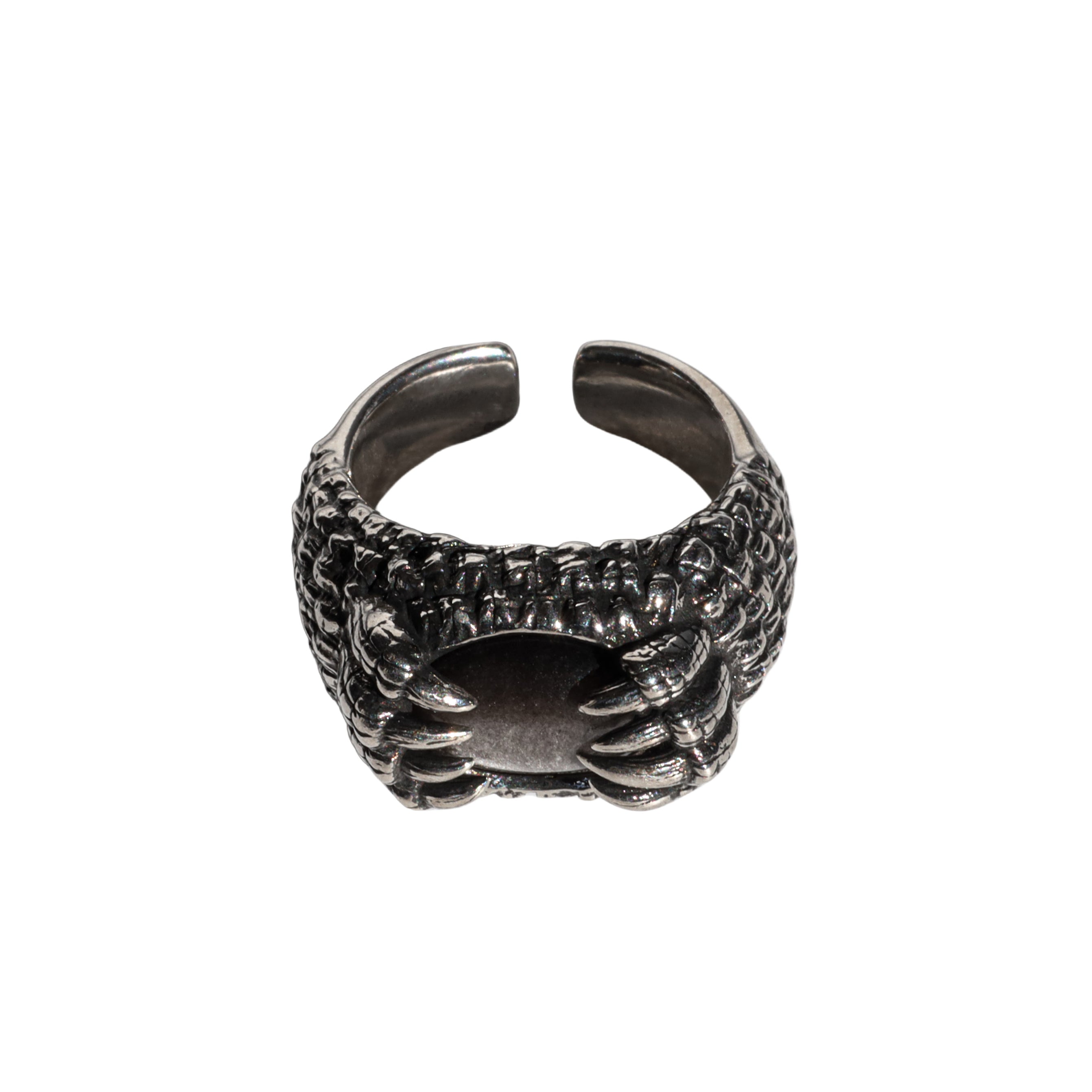 Cage Ring-Silver Obsidian SV
