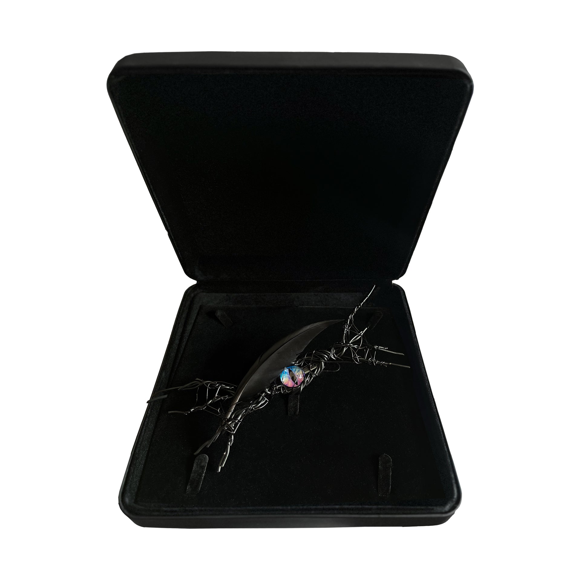 Eye Brooch-Feather